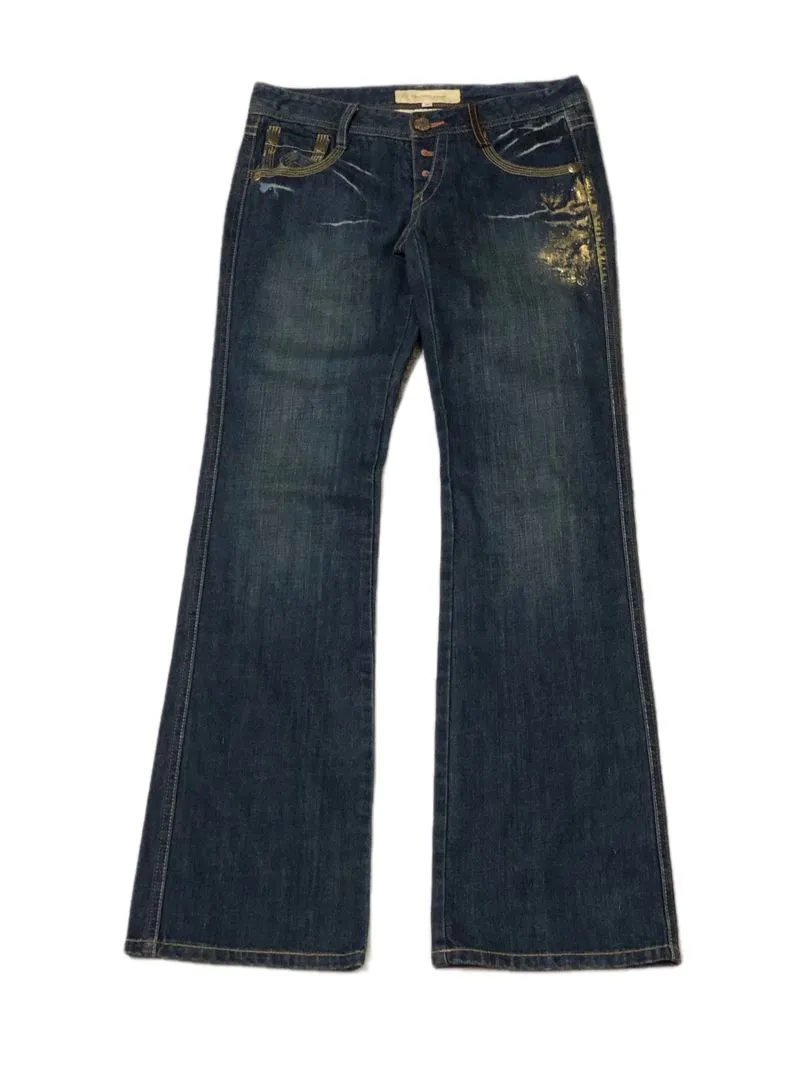 Y2K grunge emo thursday island low rise flare denim photo 1
