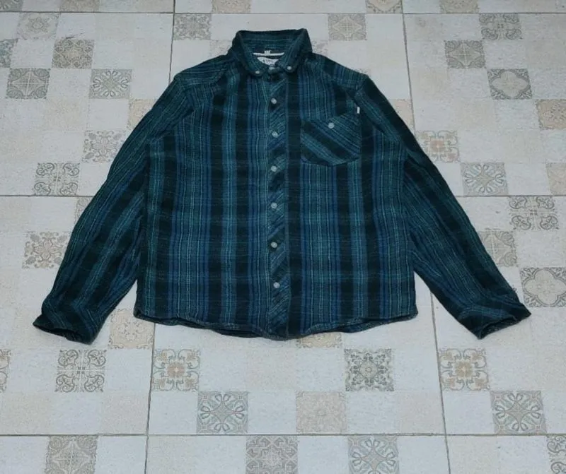 Kemeja Flanel Piping Hot Heavyweight Overshirt Size M  photo 1