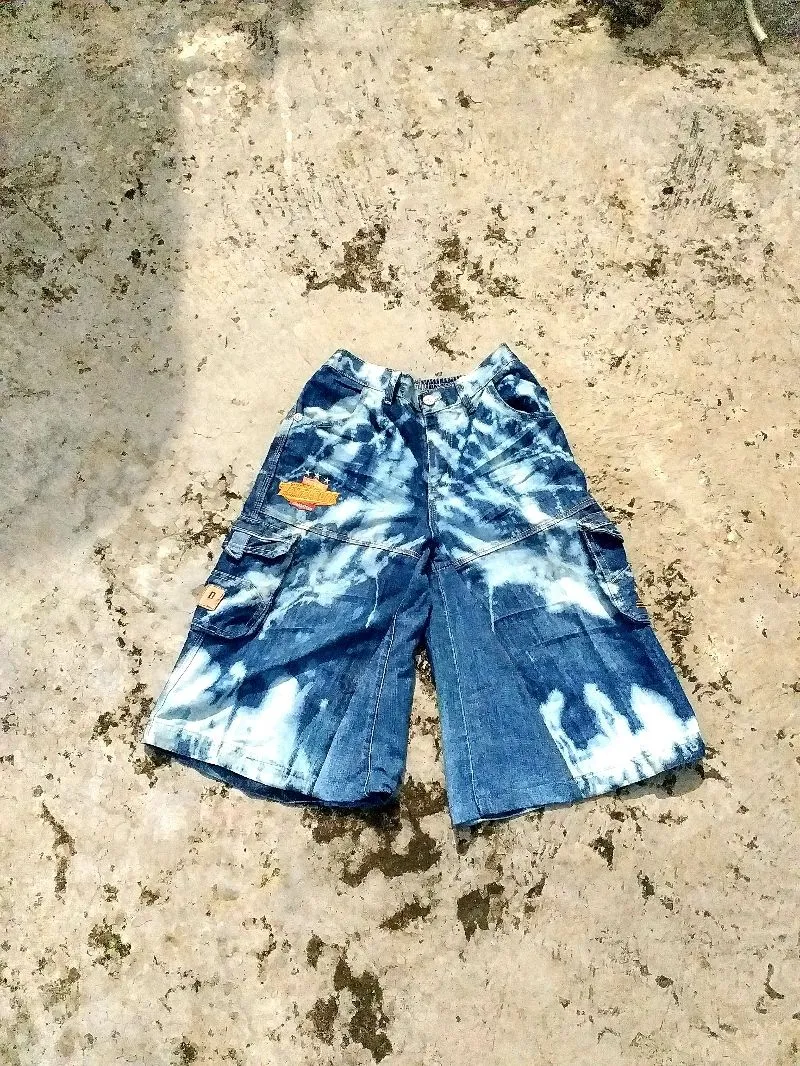 Streetwear Y2K Short Pria multicolor navy photo 1