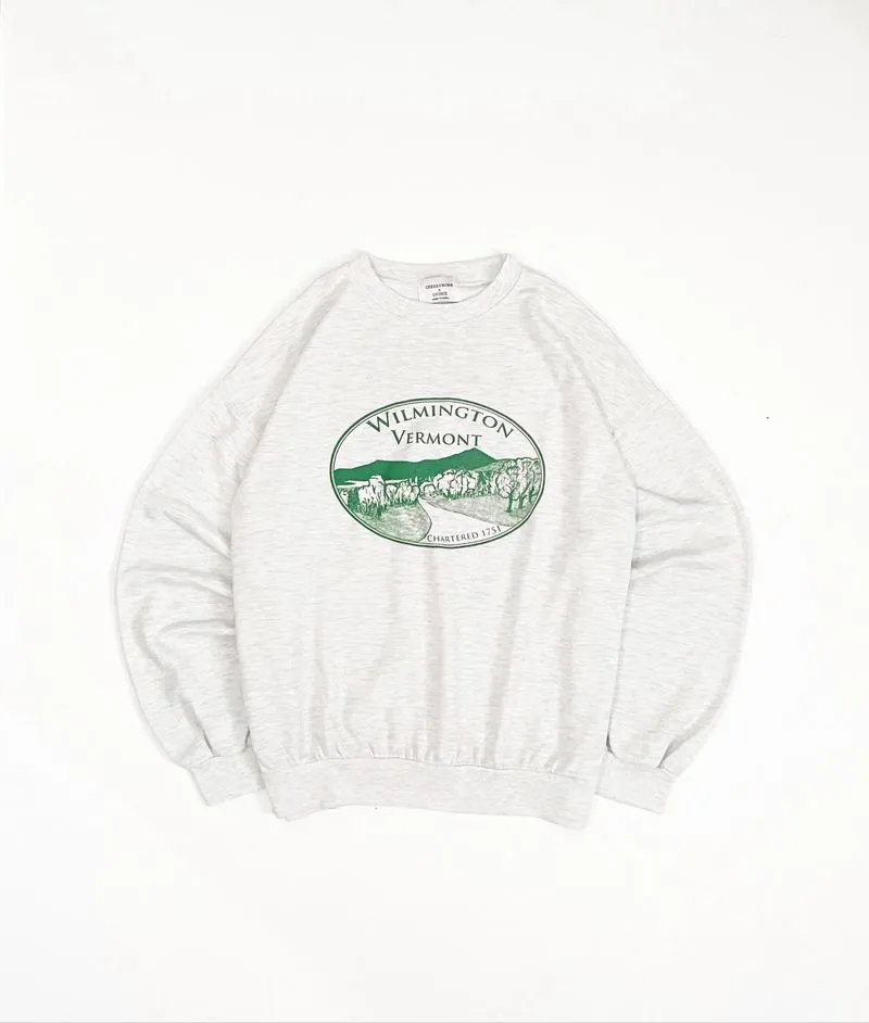 Crewneck Wilmington Vermont Boxy Grey photo 1