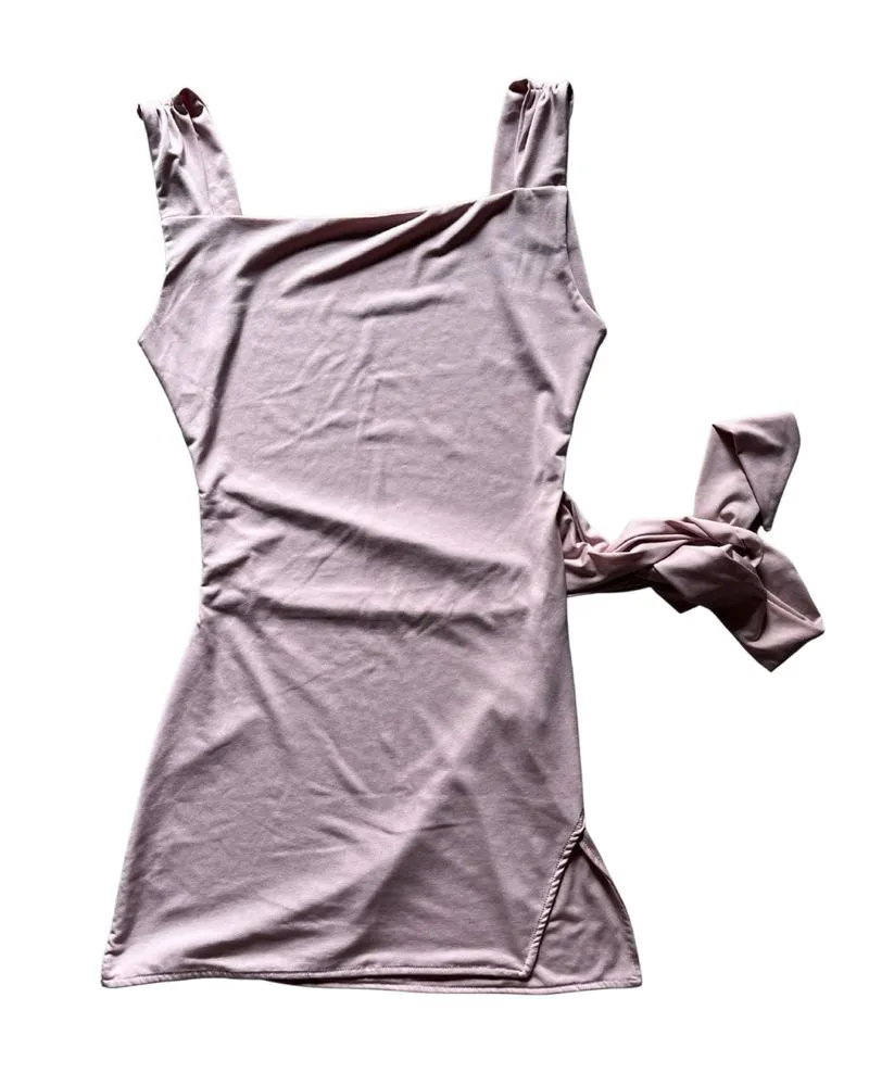 Backless Slip Dress Soft Pink photo 1