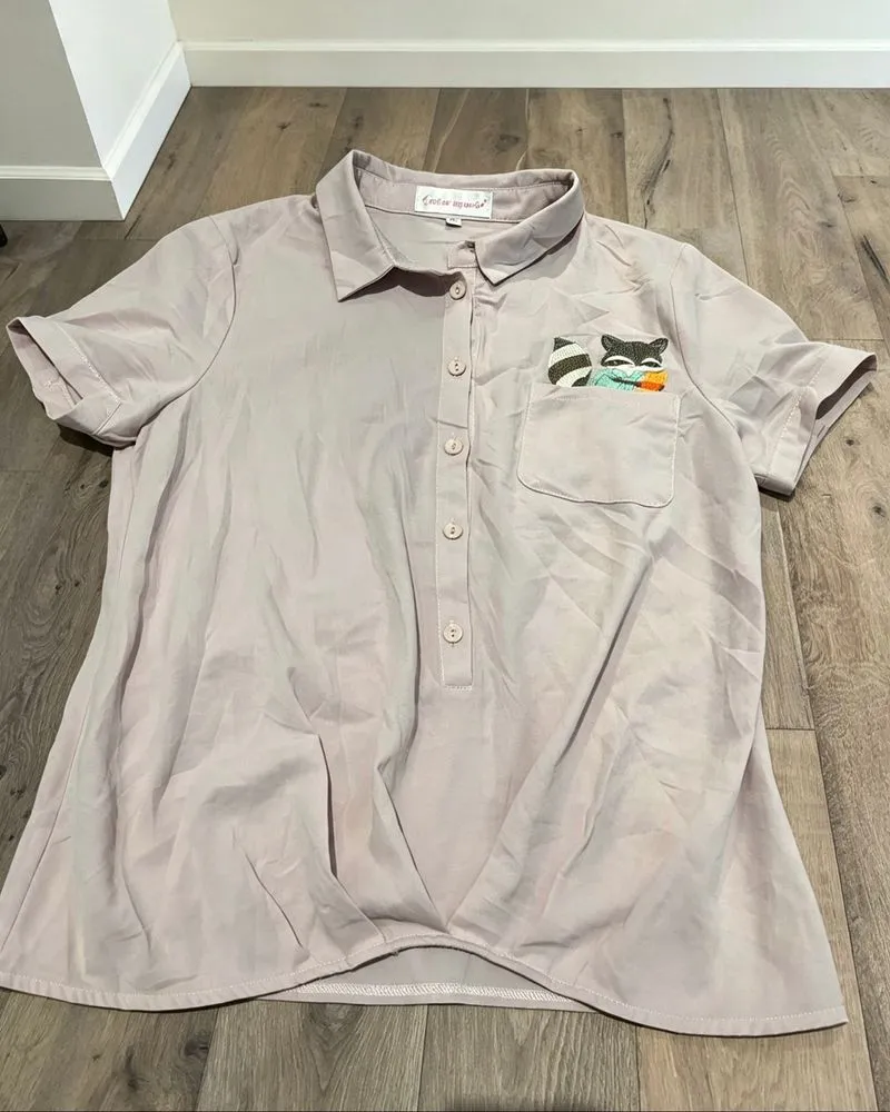 Sweet Raccoon Embroidered Blouse photo 1