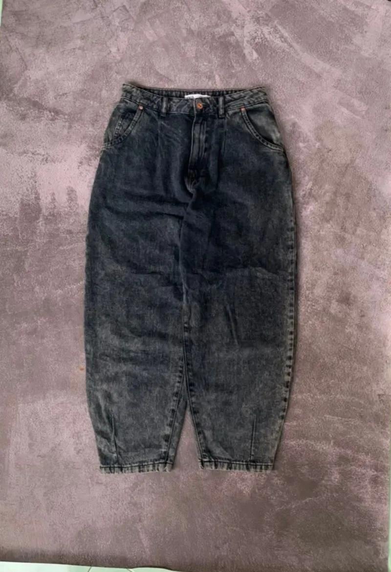 Zara Barrel Jeans Grey Wash photo 1