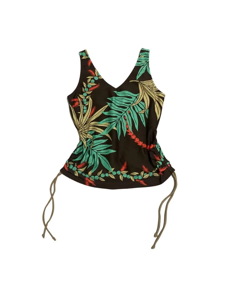 Tropical Palm Leaf Tankini Top photo 1