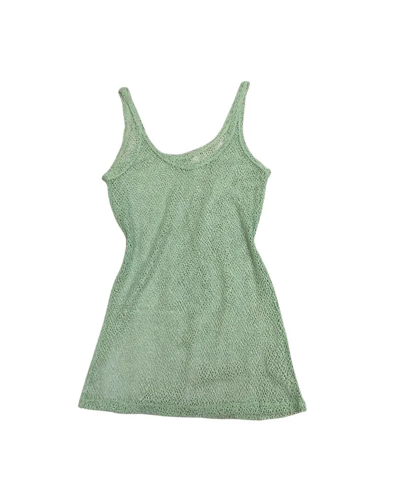 Mint aquamarine Mesh Tank Top photo 1