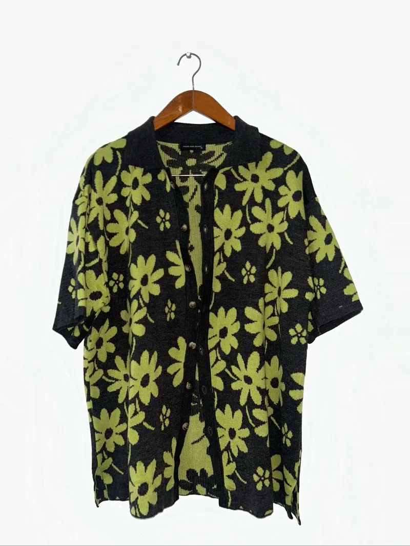 Noir Sur Blanc Flora Lounge Shirt Savanna Like New!! photo 1