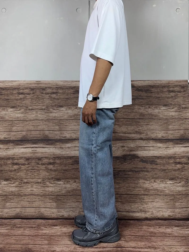 slow mood baggy wide denim long pants #APLP103 photo 1