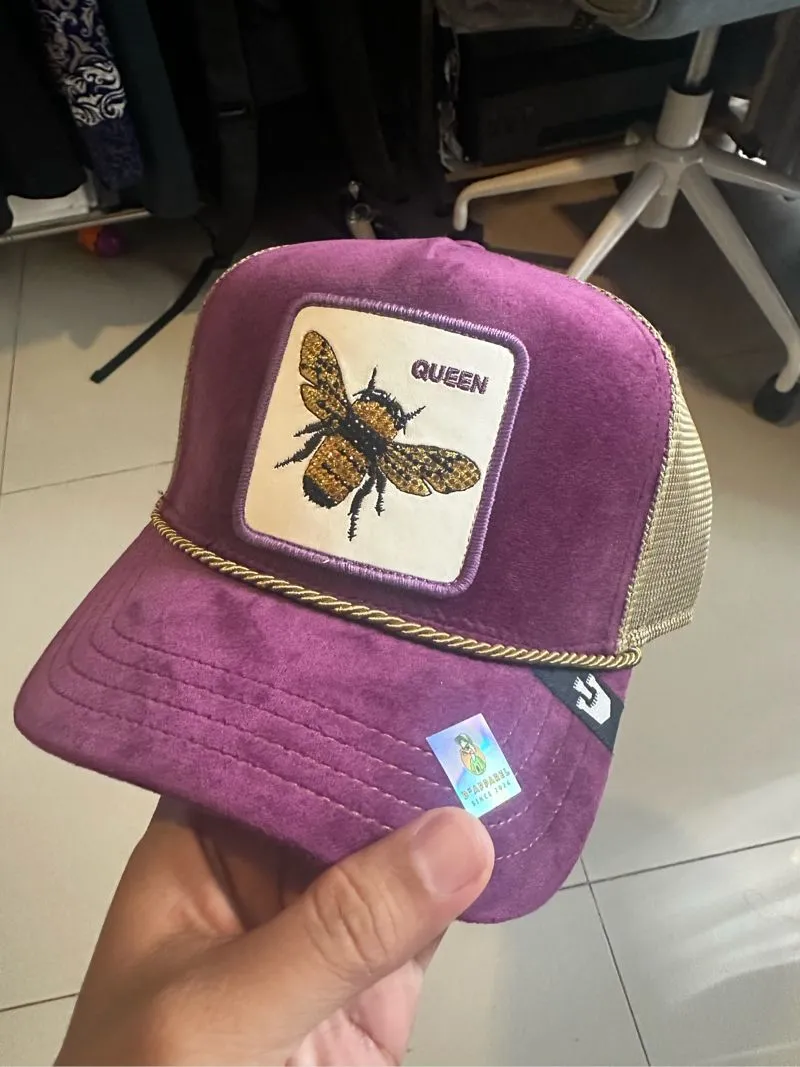 Biker Hat Pria purple black photo 1