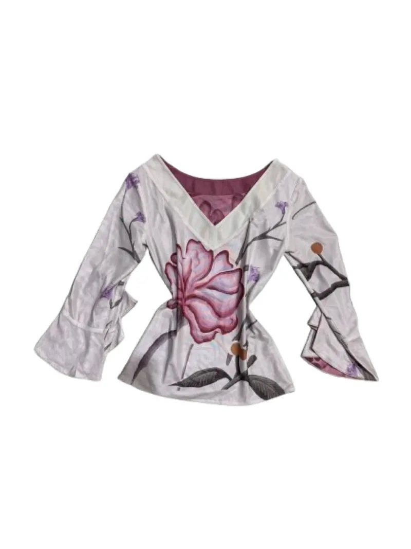 reversible v neck top photo 1