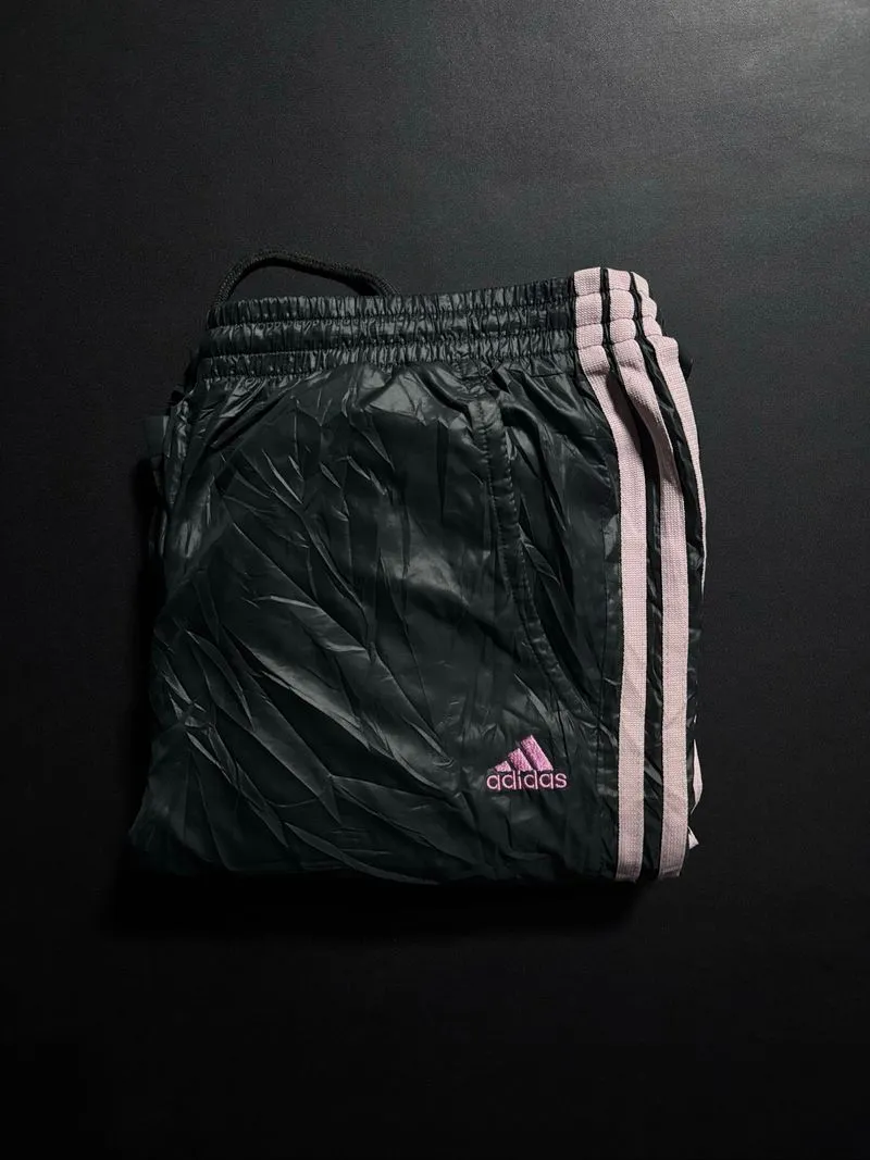Adidas ClimaCool 3-Stripes Track Pants Glossy Black Pink photo 1
