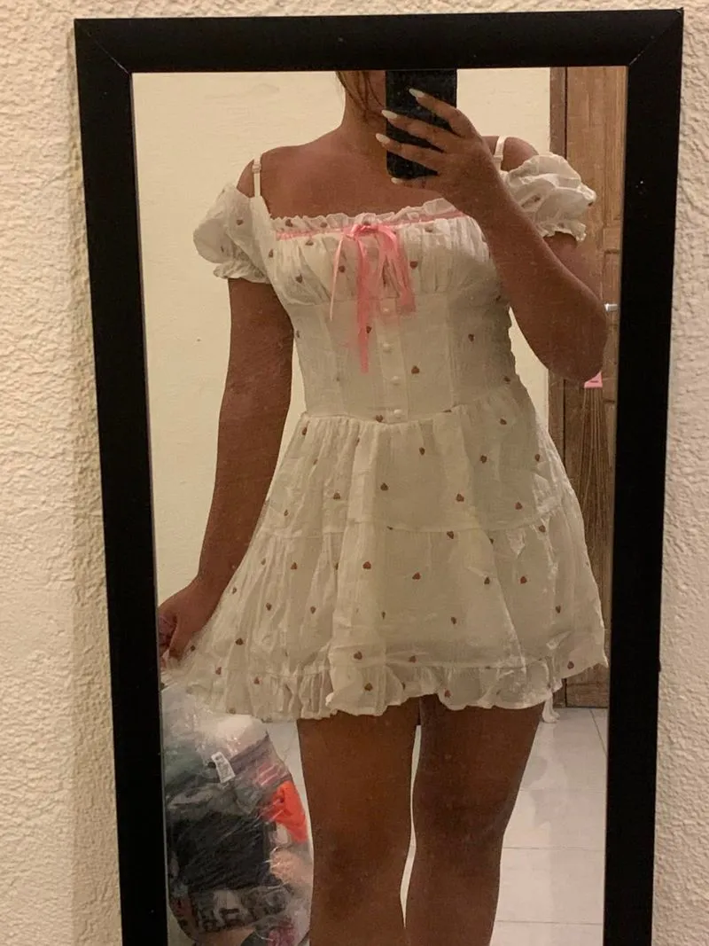 Coquette puffy mini dress photo 1