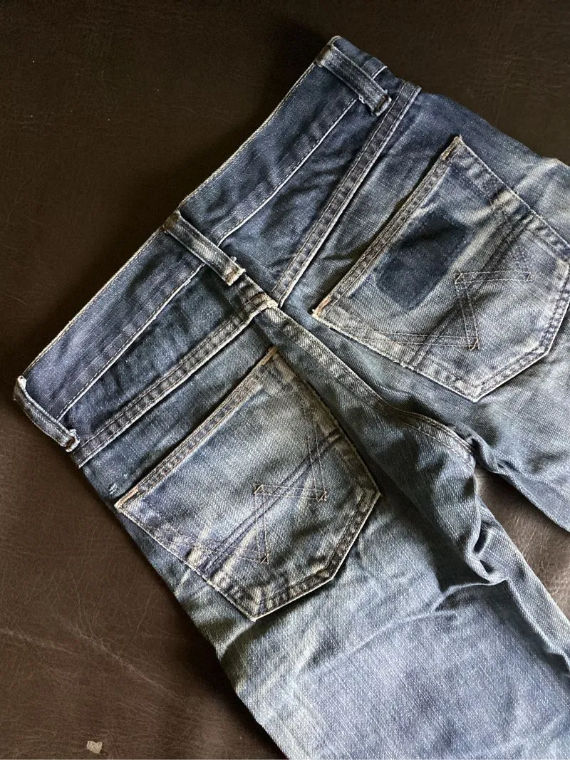 wrangl3r long jeans denim ripped washing  photo 1