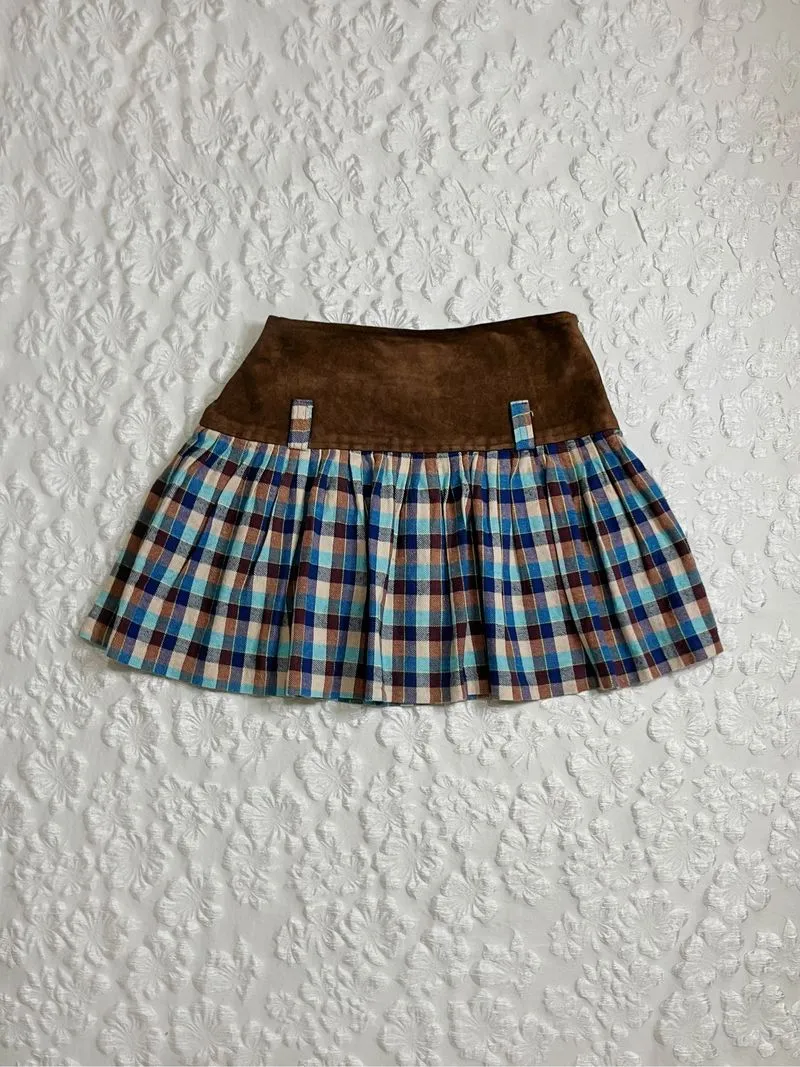 𑣲⋆  Multicolor Plaid Mini Skirt photo 1