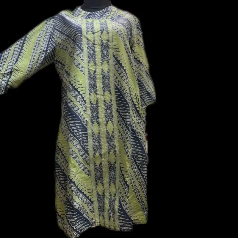 Batik Blouse Wanita green navy photo 1