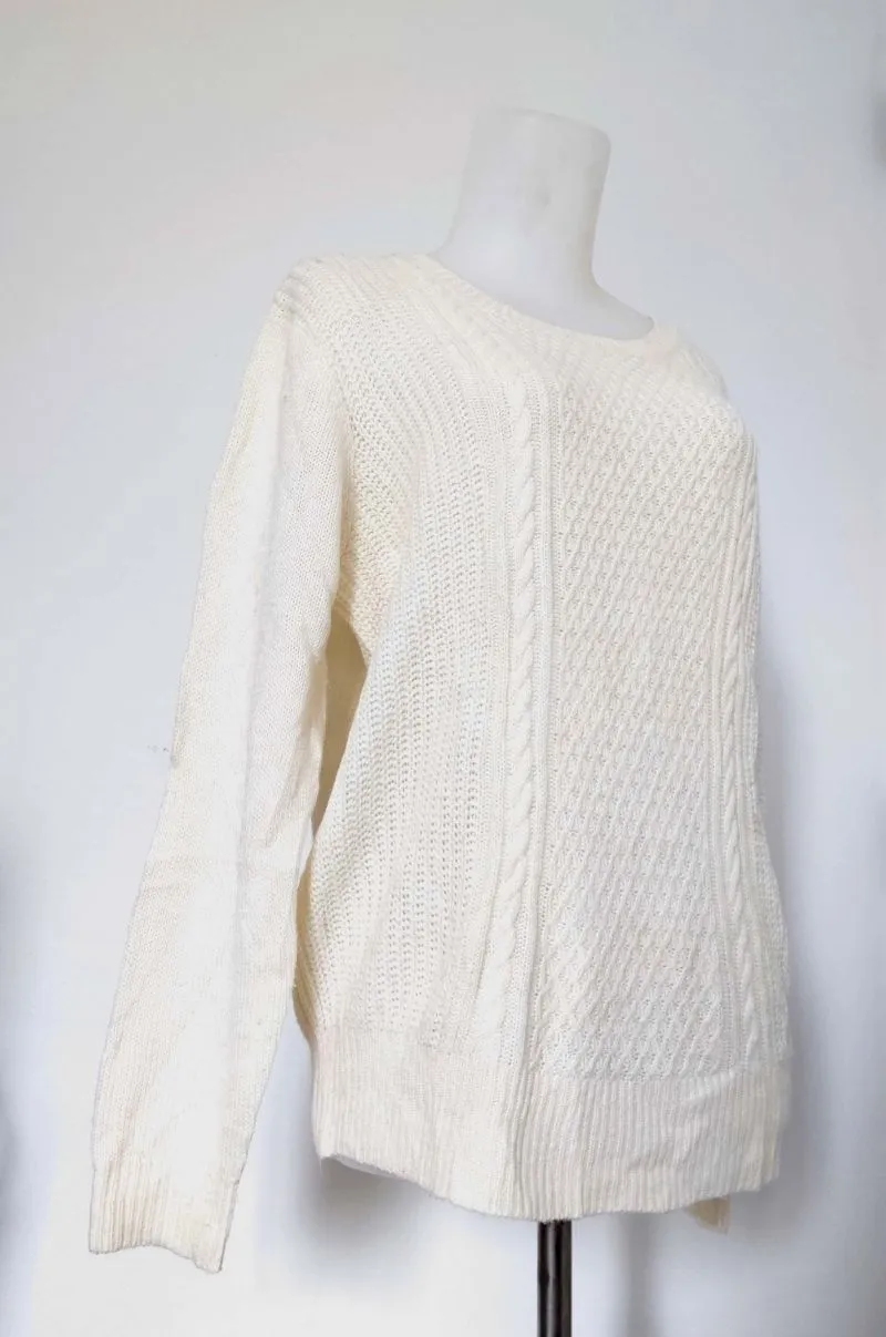 Casual Sweatshirt Wanita white cream photo 1