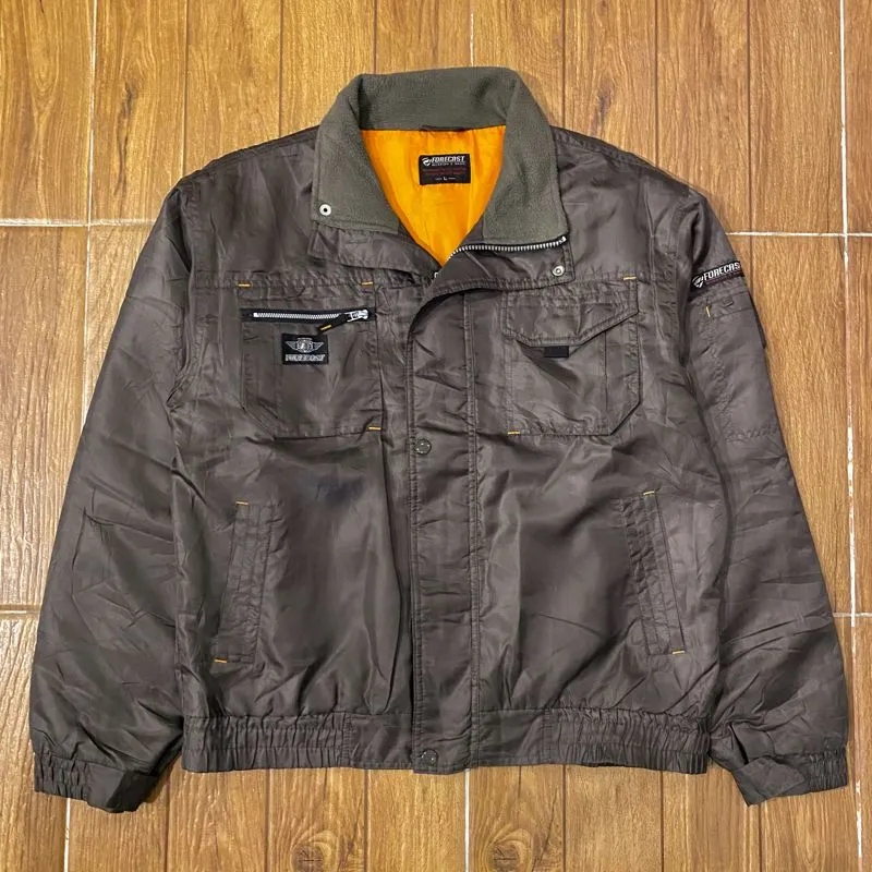 Vintage Grunge Bomber jacket Pria brown gray photo 1