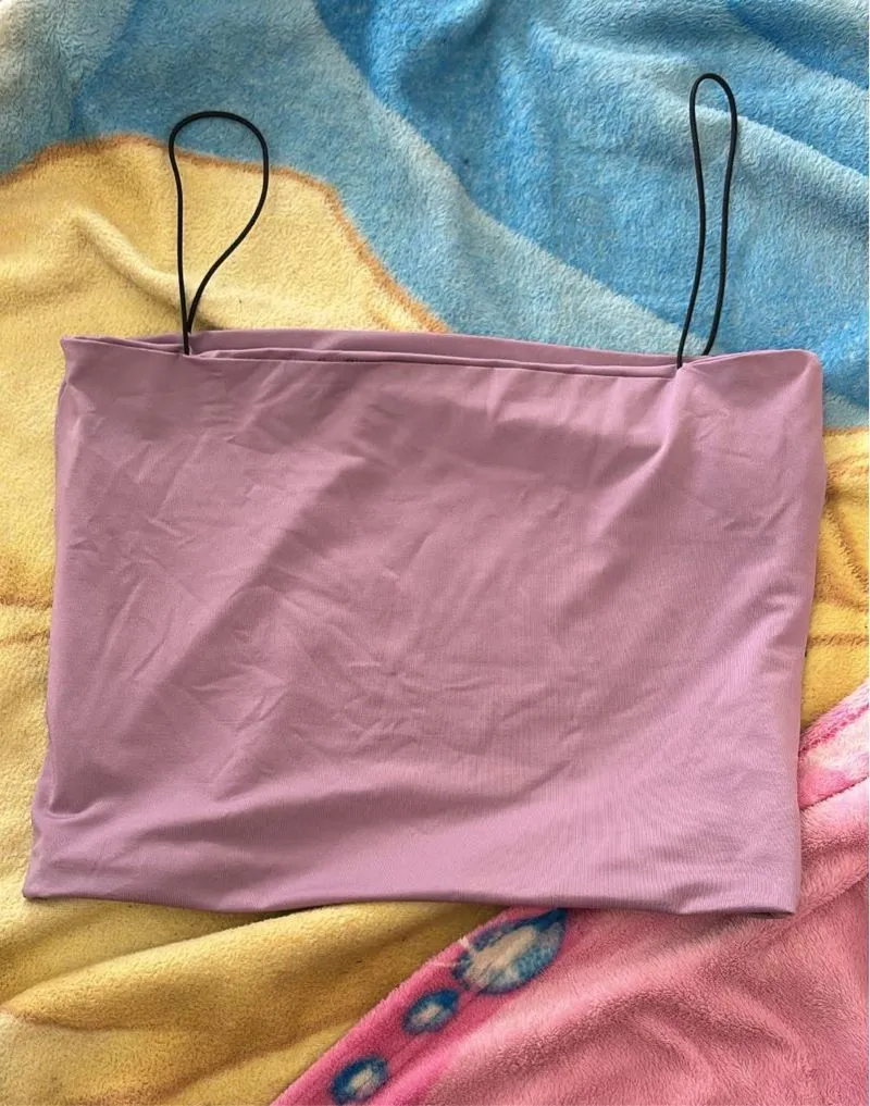 Minimalist Cami top Wanita purple photo 1