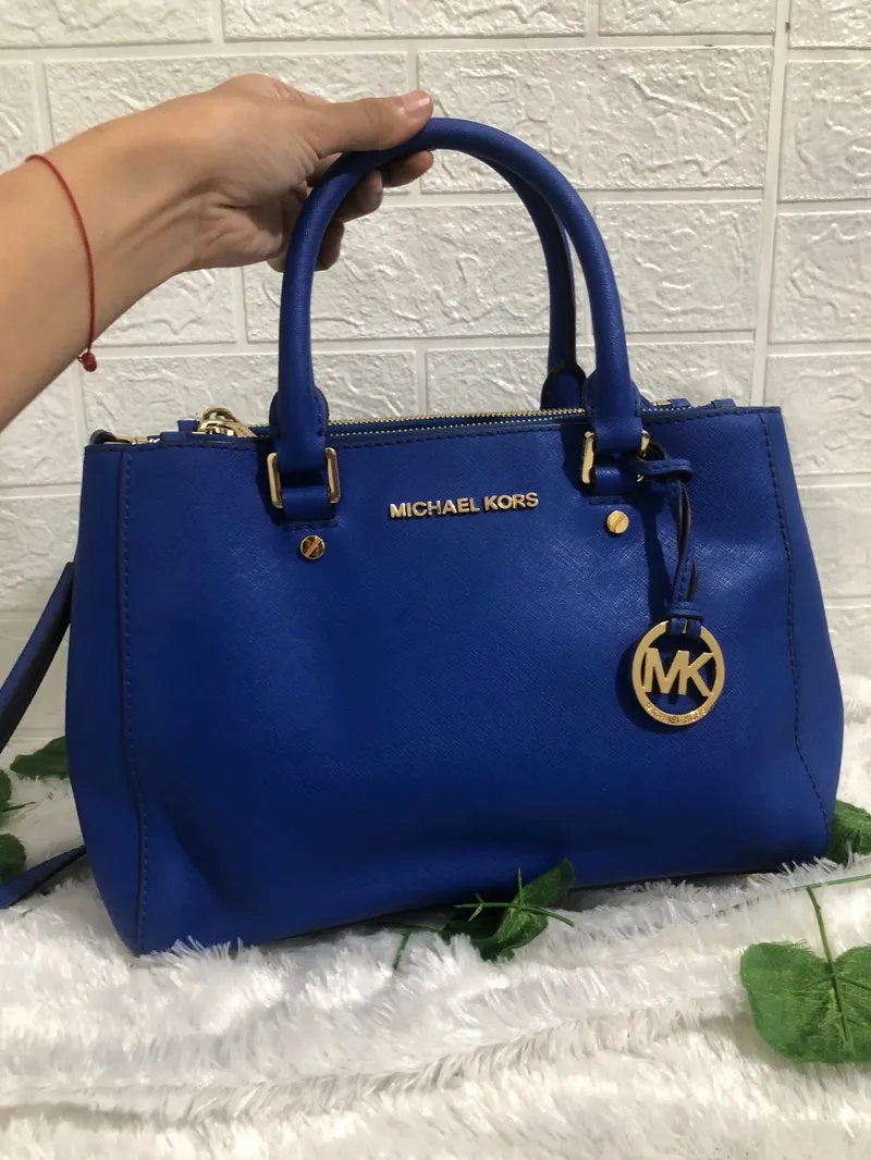 Michael Kors Vintage Luxury Bags purse Wanita black blue