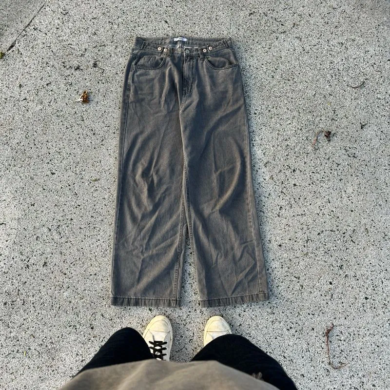 Streetwear Skater Jeans Pria gray photo 1