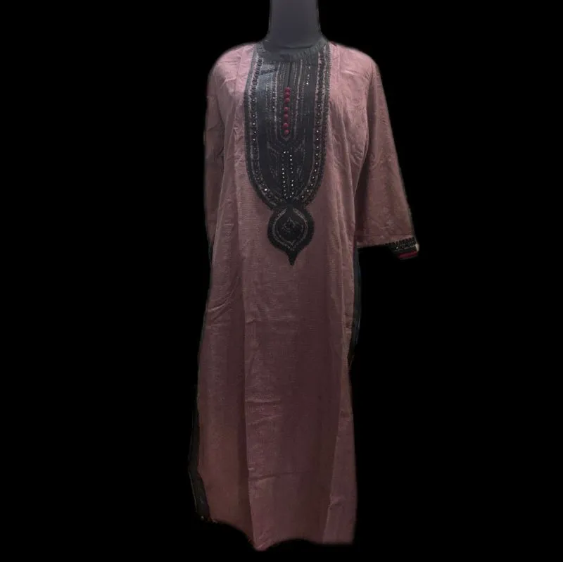 Muslim Maxi dress Wanita tan photo 1