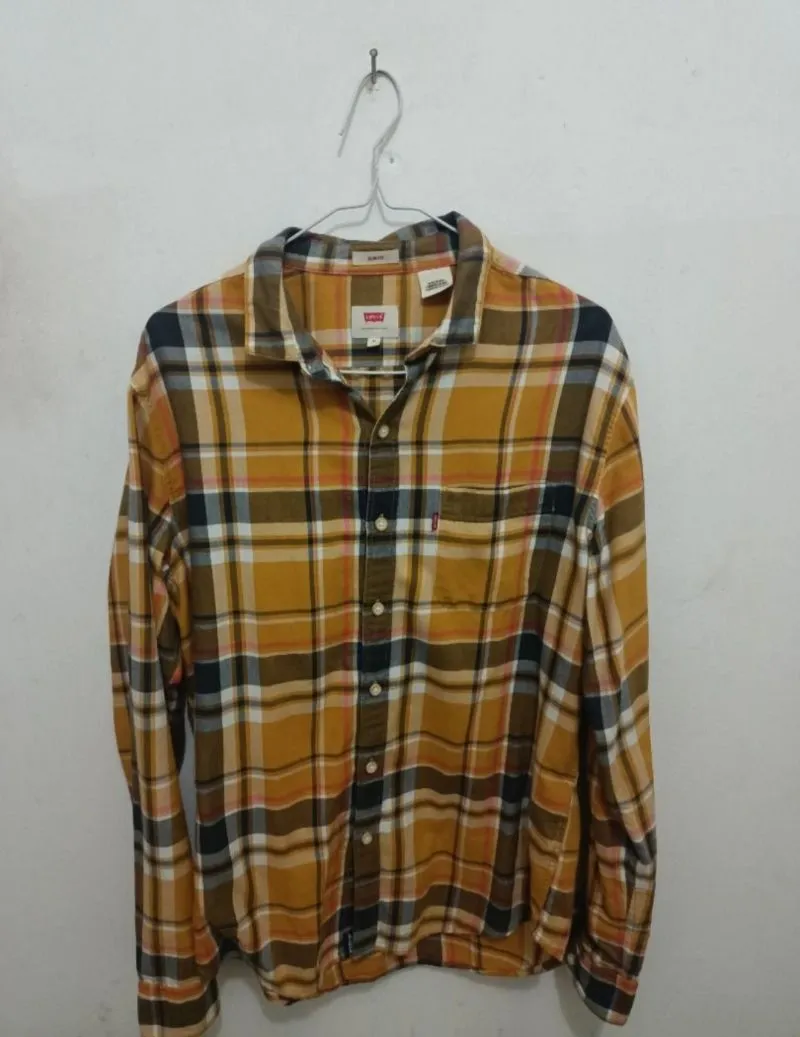Levi's Casual T-shirt Pria brown yellow photo 1