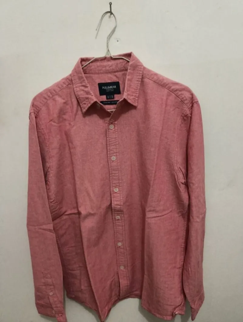 Pull & Bear Casual T-shirt Pria pink photo 1