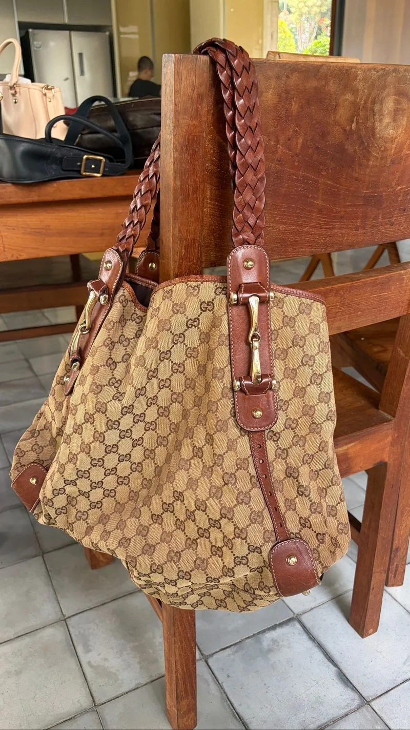Gucci Vintage GG Braided Leather Strap photo 1