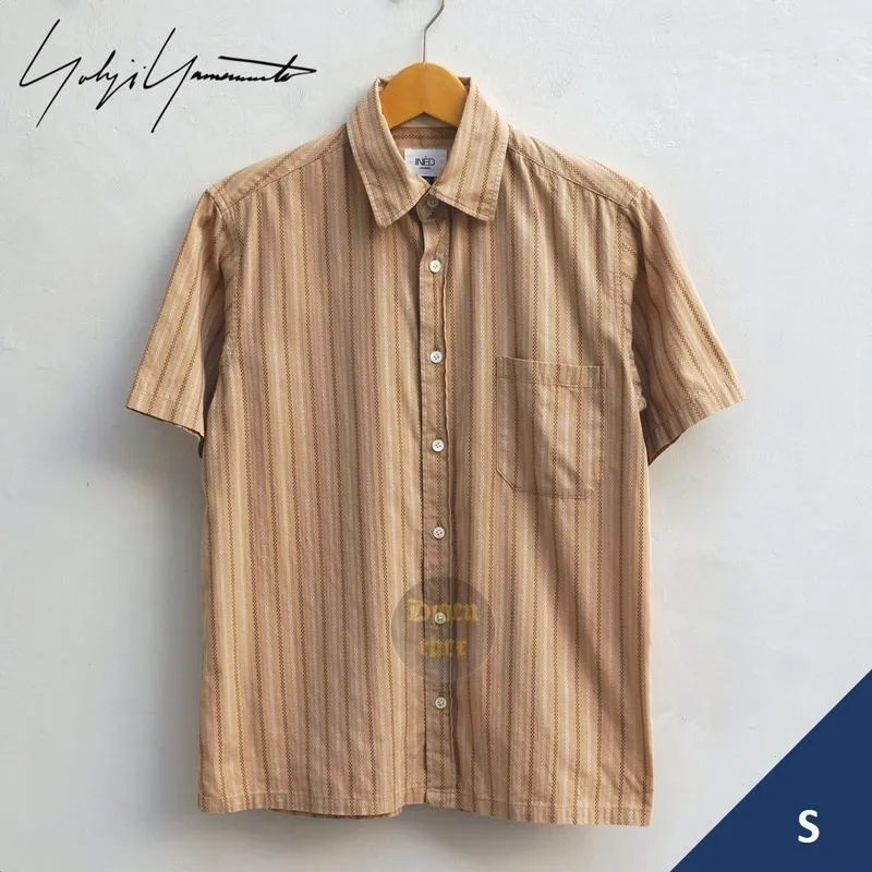 Ined Homme by Yohji Yamamoto Kemeja Stripes Khaki Size S photo 1