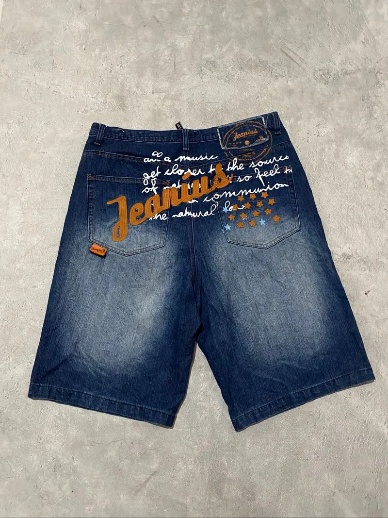 Vintage Y2K Akademiks Denim Jorts Skater Hiphop Short photo 1
