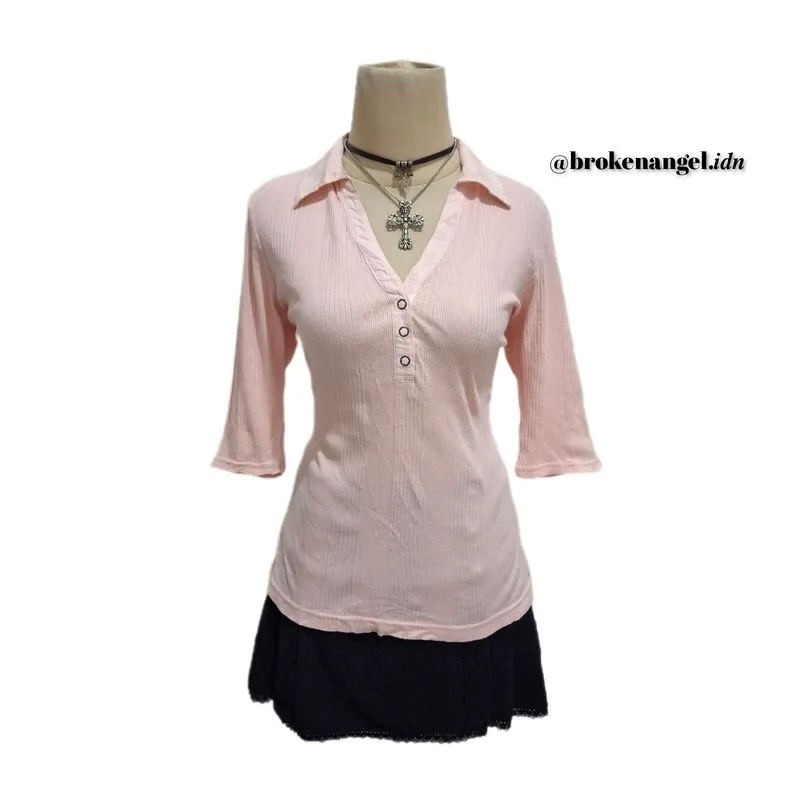 MK KLEIN HENLEY TOP photo 1