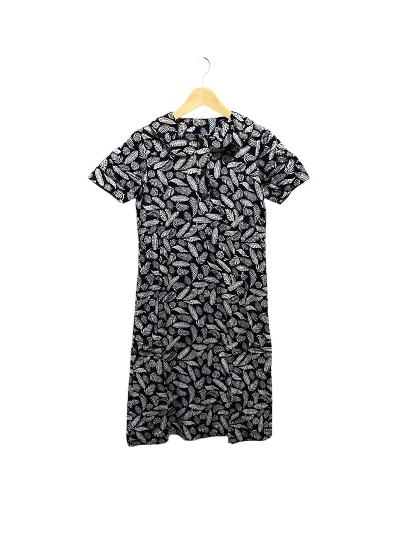Vintage Batik Casual dress Wanita white blue photo 1