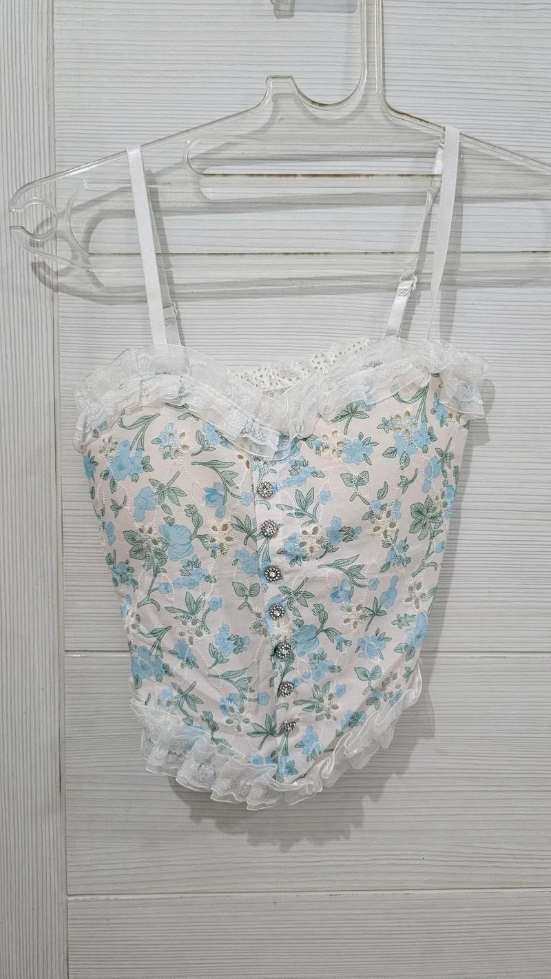 Crop top Wanita blue photo 1