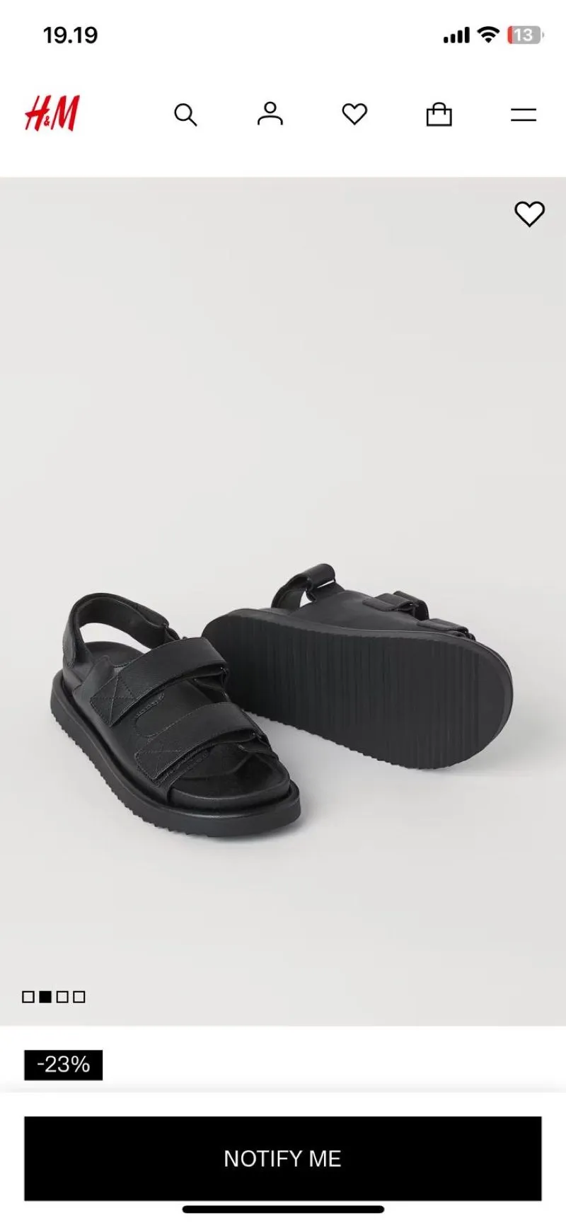 H&M Minimalist Sandals & slide Wanita black photo 1