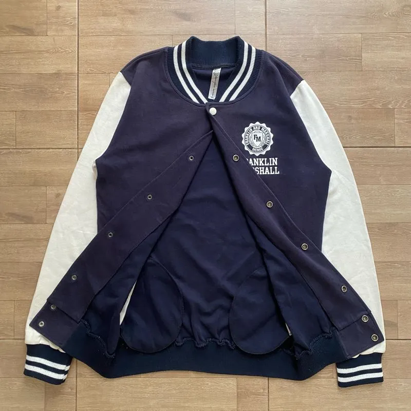 Vintage Casual Varsity jacket Pria white navy photo 1