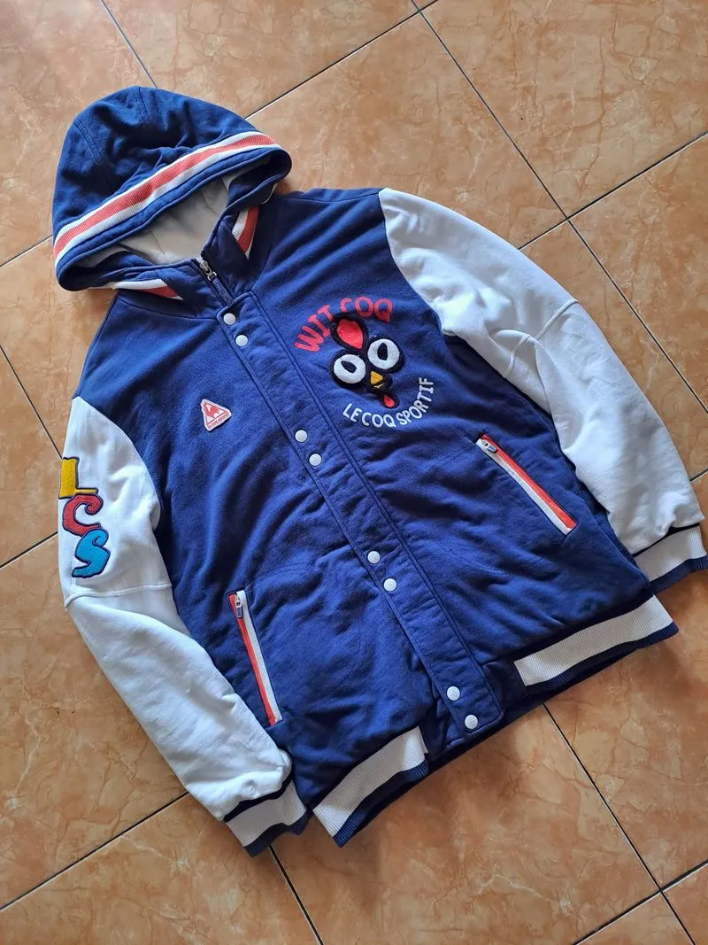 Le Coq Sportif Vintage Windbreaker Pria white navy photo 1