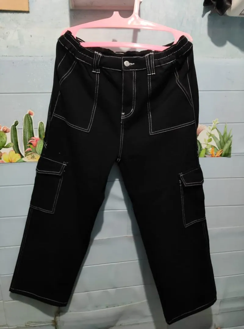 MEIN Casual Boyfriend jeans Wanita black photo 1