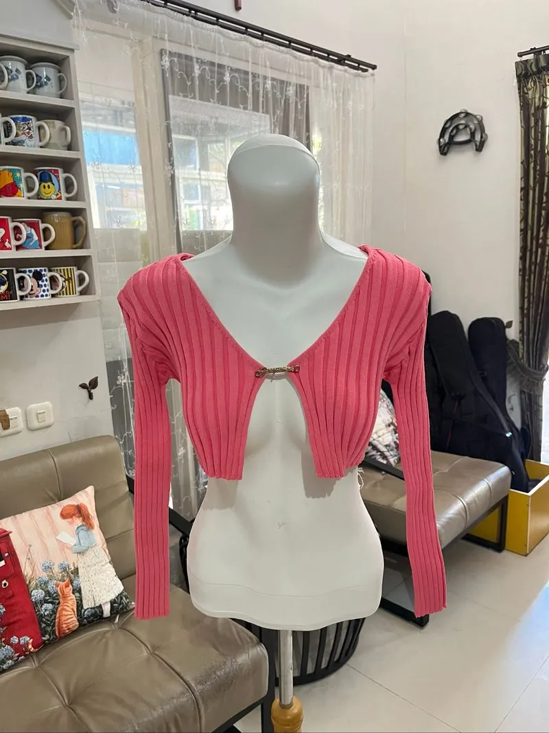 pink cardigan photo 1