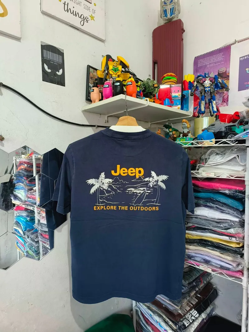 Jeep Vintage Streetwear T-shirt Pria navy photo 1
