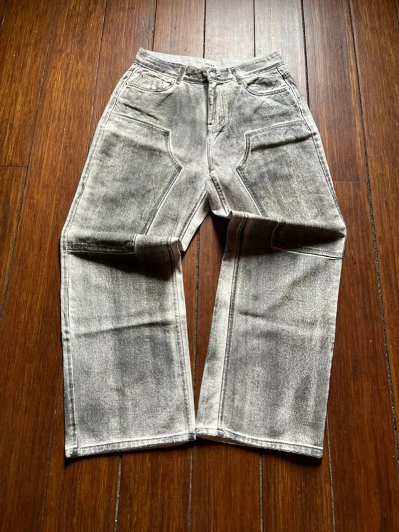 Muse Double Knee Dirty Painter Baggy Jeans photo 1