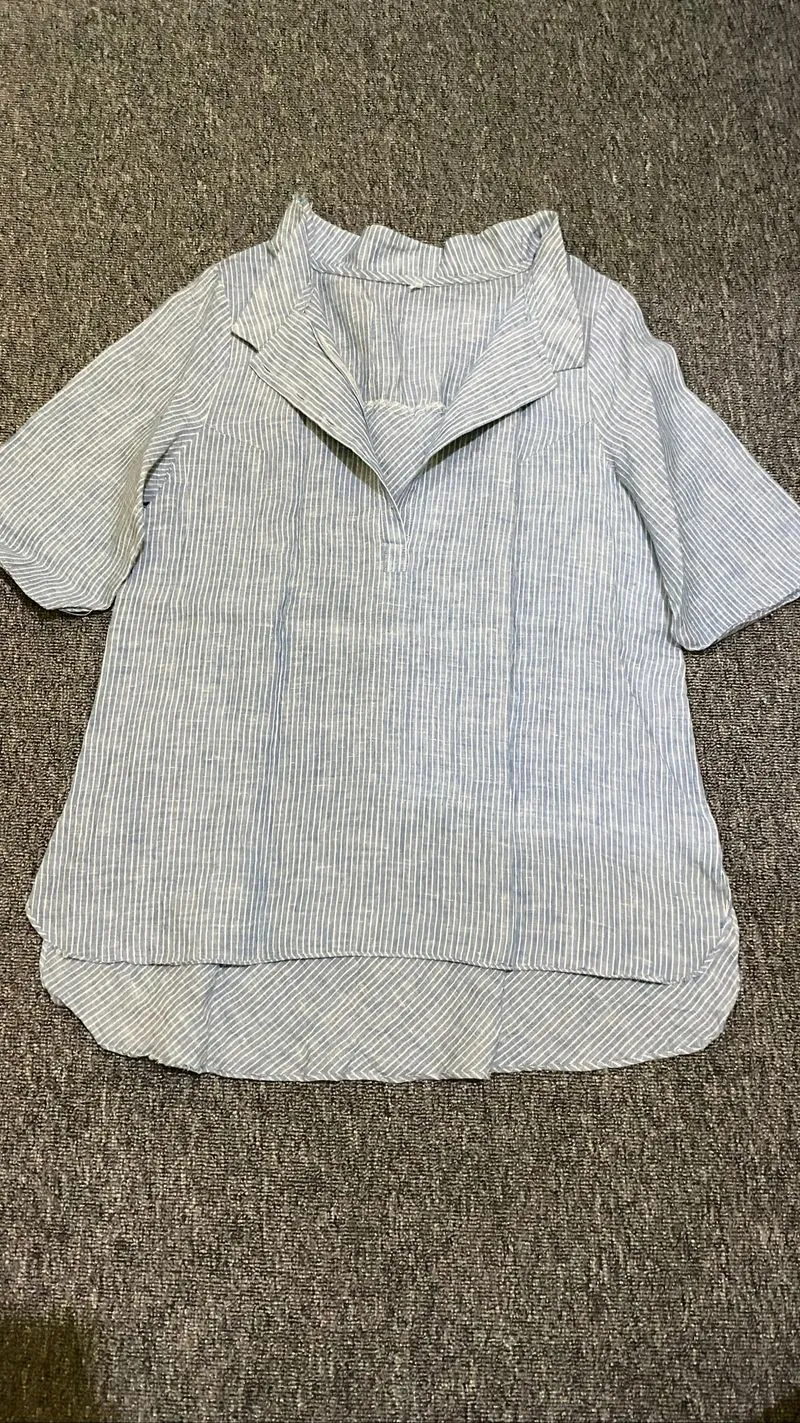 Blouse Salur Lengan Pendek photo 1
