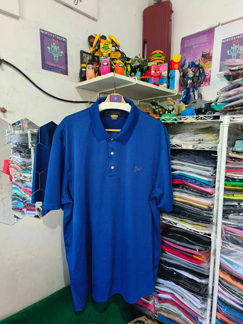 Vintage Streetwear Polo shirt Pria blue photo 1