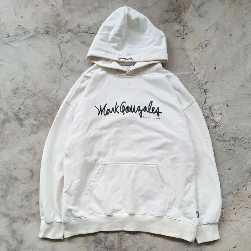 Mark Gonzales Streetwear Y2K Hoody Pria white photo 1