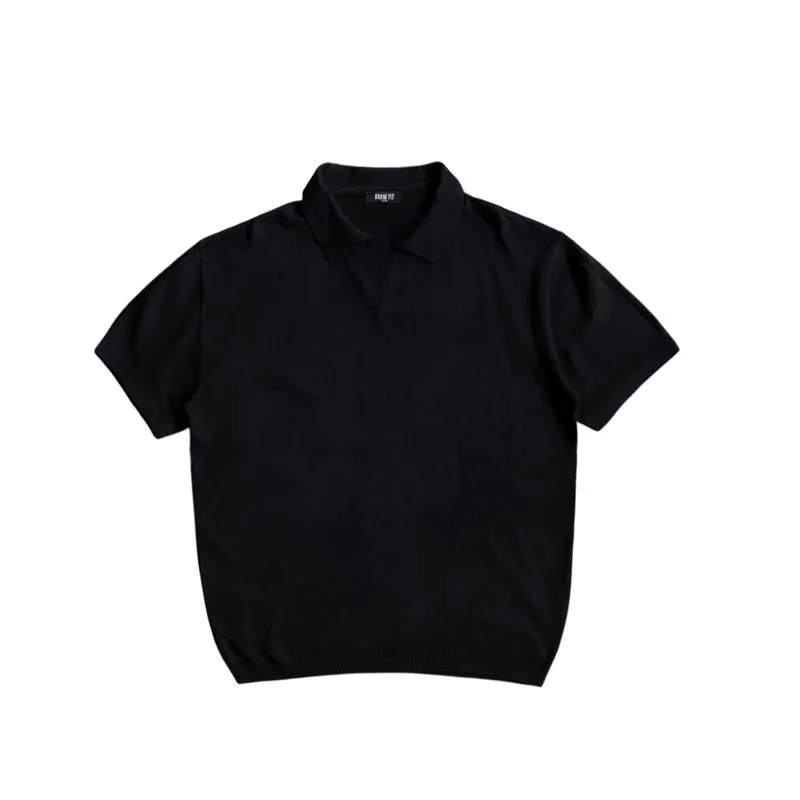 Minimalist Casual Polo shirt Pria black photo 1