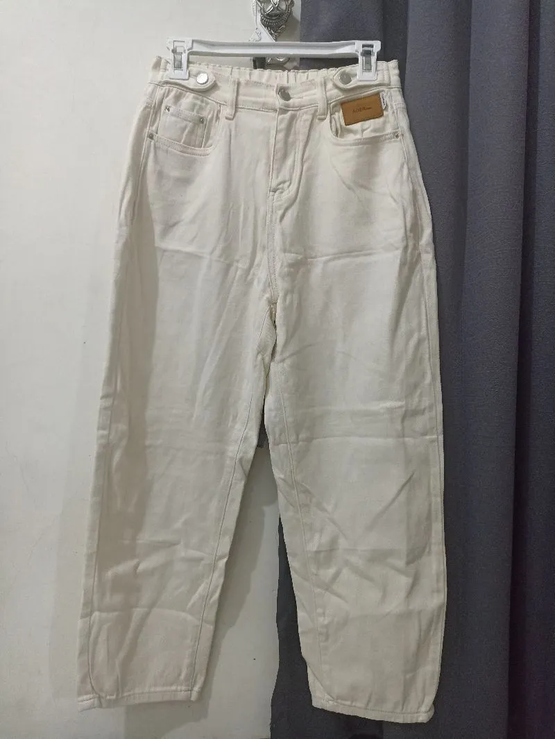 Casual High waisted jeans Wanita white photo 1