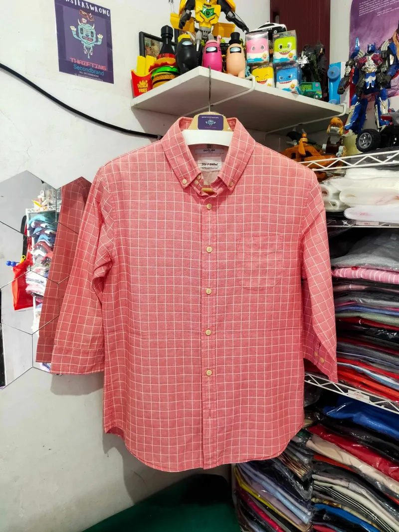 Streetwear Casual shirt Pria red photo 1