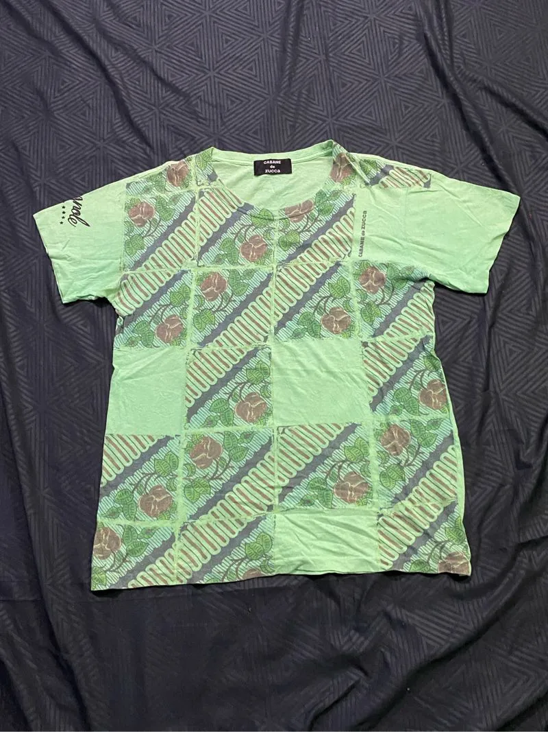 Cabane de Zucca Avant Garde T-shirt Pria green photo 1
