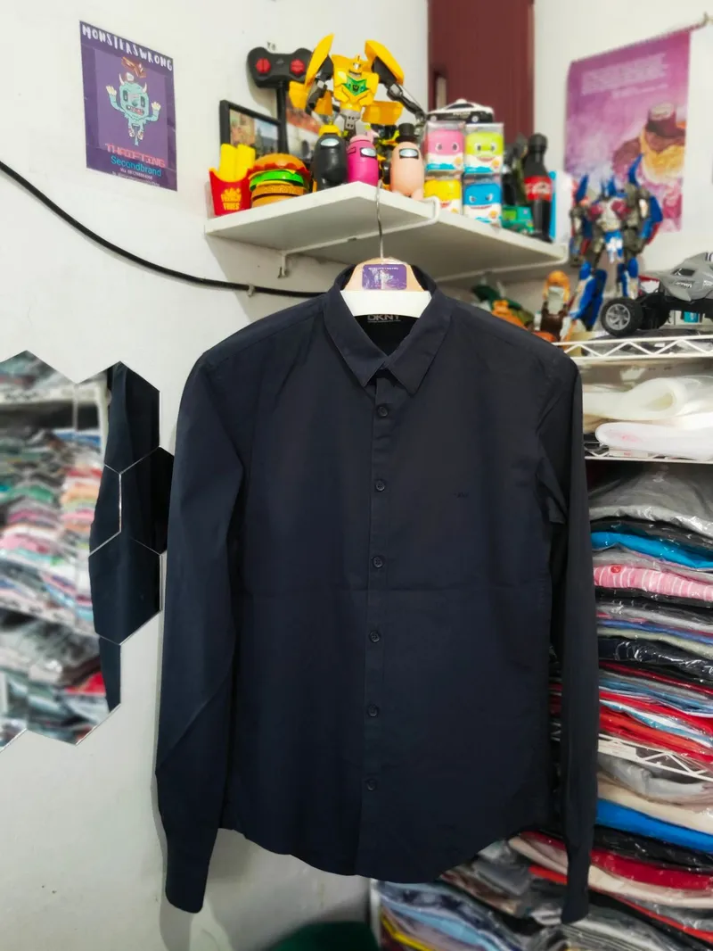 DKNY Vintage Streetwear Casual shirt Pria black photo 1