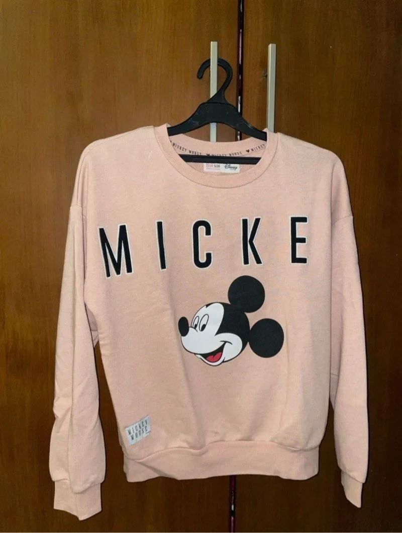 Bershka Minimalist Casual Sweatshirt Wanita pink photo 1