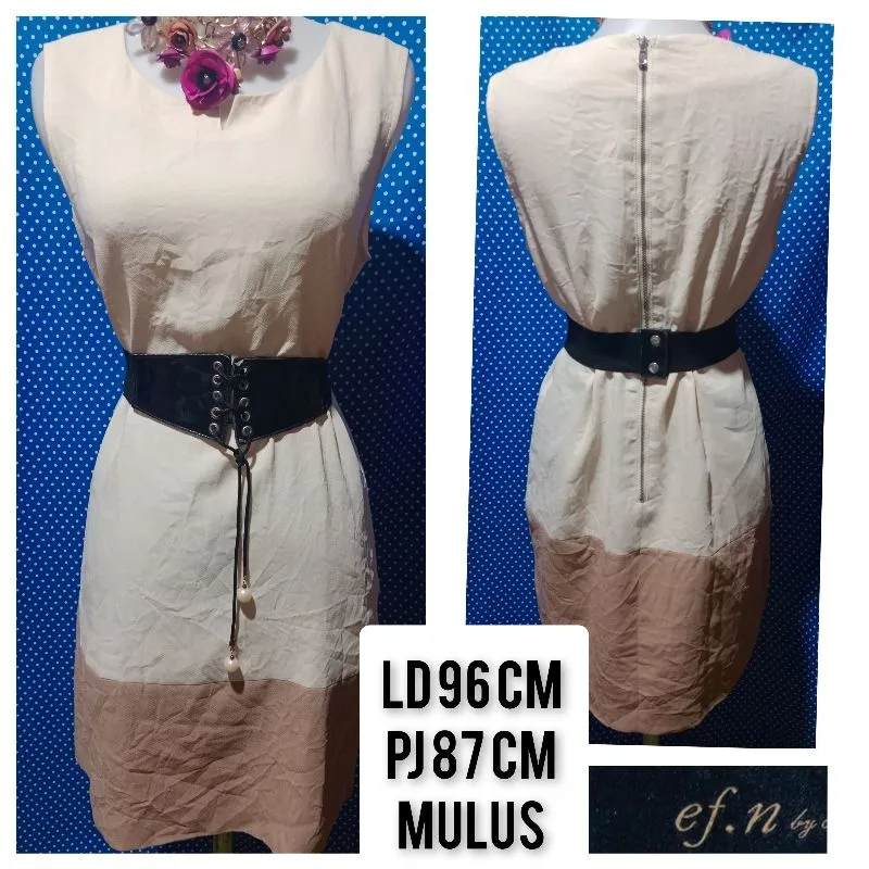 Casual Bodycon dress Wanita cream photo 1