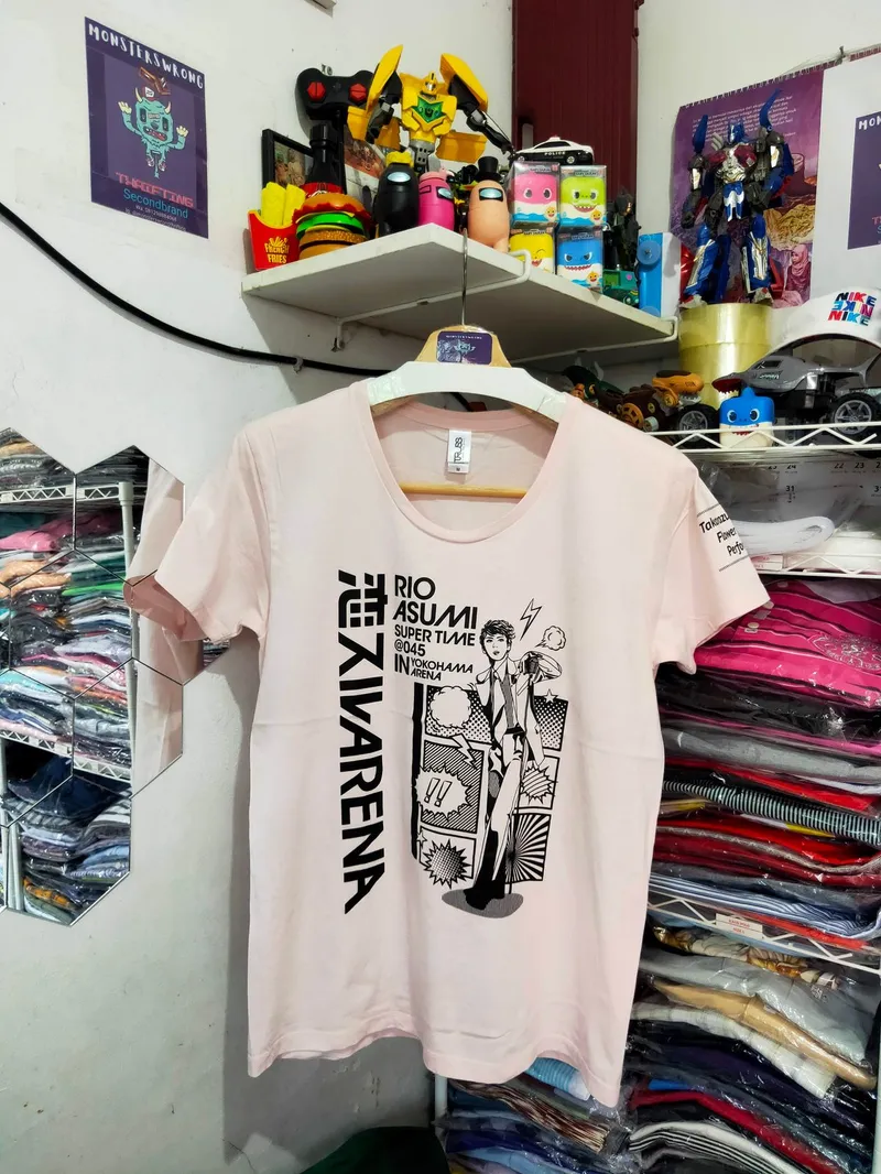 Vintage Streetwear T-shirt Wanita pink photo 1